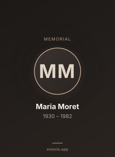 Memorial portrait of Maria Moret