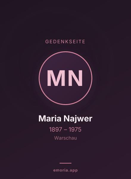 Gedenkportrait von Maria Najwer