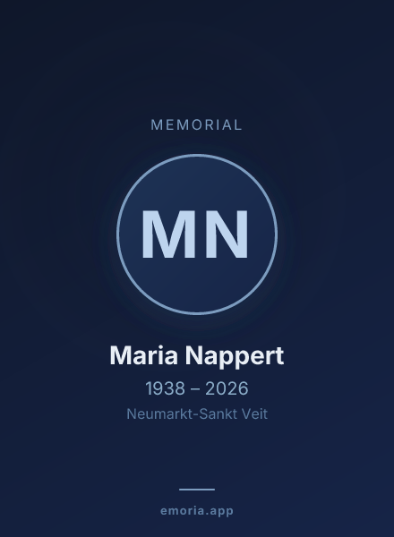 Memorial portrait of Maria Nappert