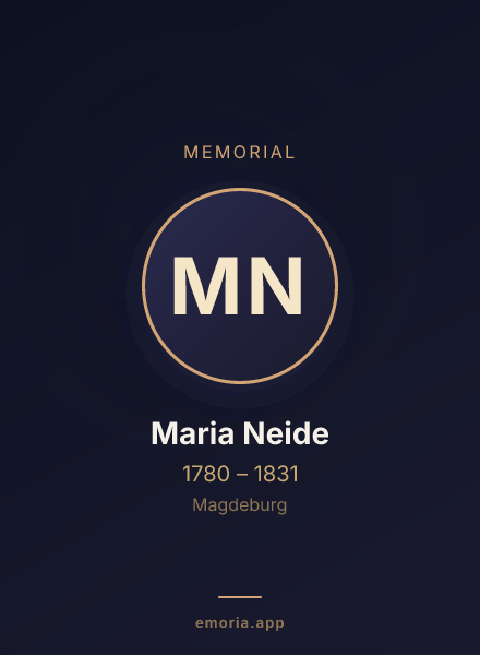 Memorial portrait of Maria Neide