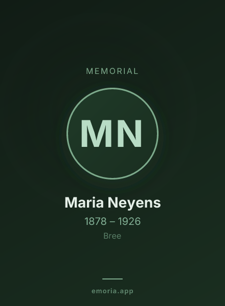 Memorial portrait of Maria Neyens