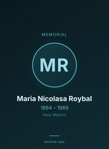Memorial portrait of Maria Nicolasa Roybal