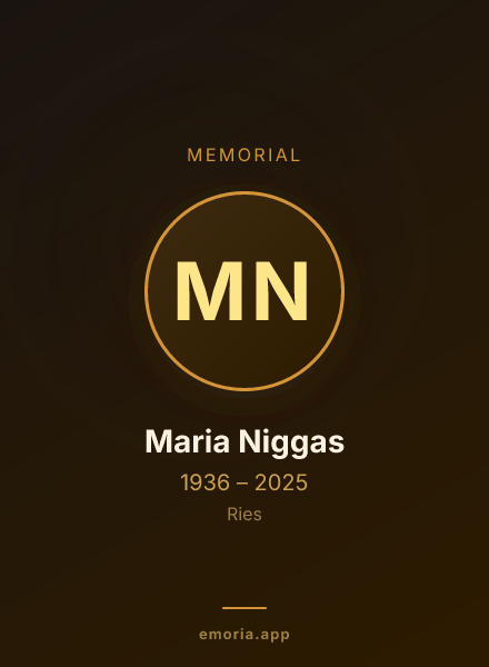 Memorial portrait of Maria Niggas