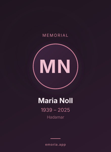Memorial portrait of Maria Noll