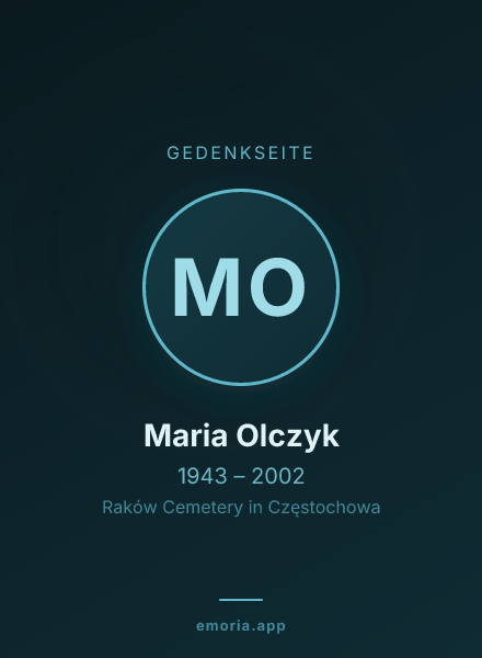 Gedenkportrait von Maria Olczyk