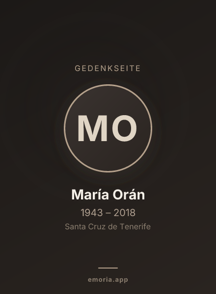Gedenkportrait von María Orán