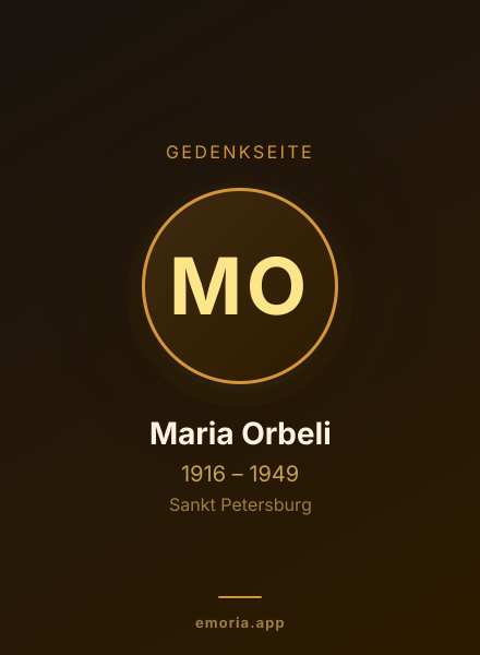 Gedenkportrait von Maria Orbeli