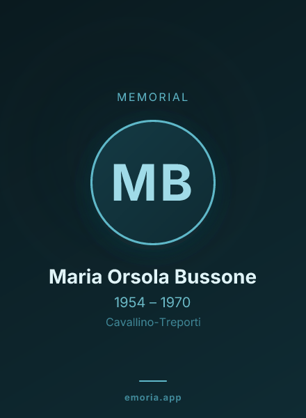 Memorial portrait of Maria Orsola Bussone