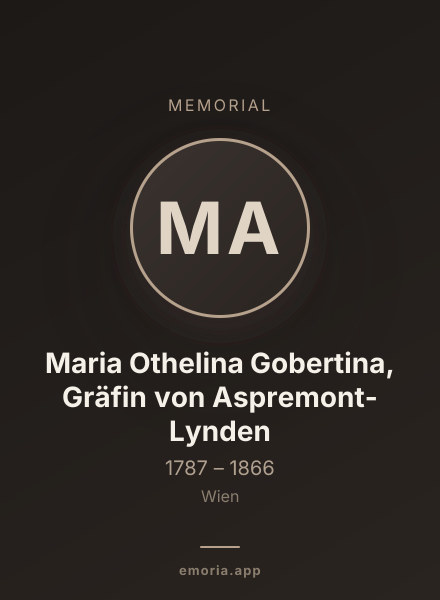 Memorial portrait of Maria Othelina Gobertina, Gräfin von Aspremont-Lynden