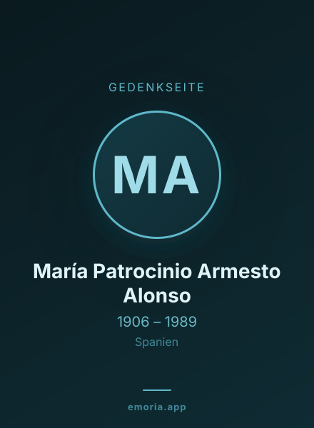Gedenkportrait von María Patrocinio Armesto Alonso