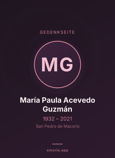 Gedenkportrait von María Paula Acevedo Guzmán