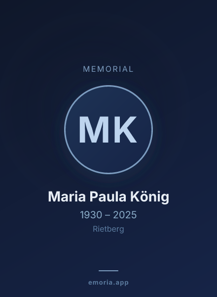 Memorial portrait of Maria Paula König