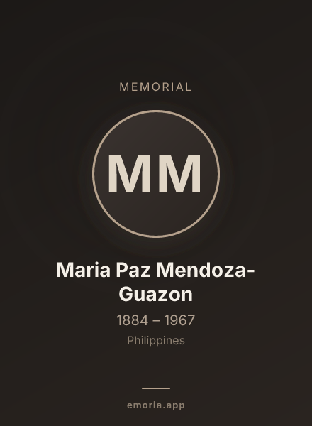 Memorial portrait of Maria Paz Mendoza-Guazon