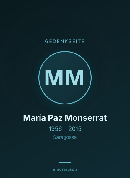 Gedenkportrait von María Paz Monserrat