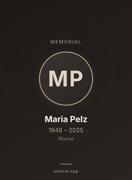 Memorial portrait of Maria Pelz