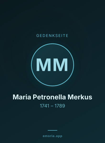 Gedenkportrait von Maria Petronella Merkus