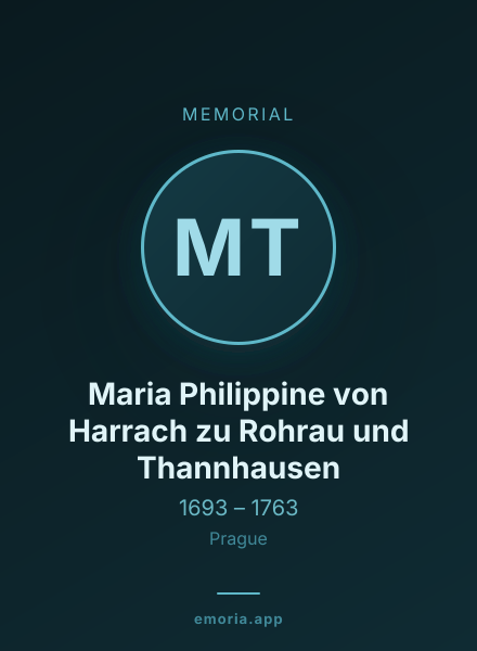 Memorial portrait of Maria Philippine von Harrach zu Rohrau und Thannhausen
