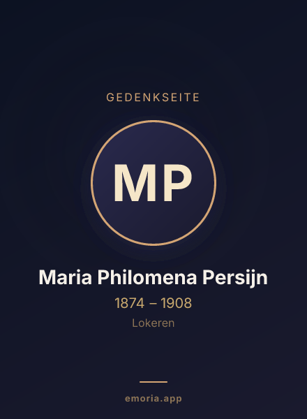 Gedenkportrait von Maria Philomena Persijn
