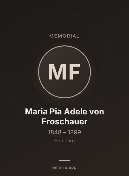 Memorial portrait of Maria Pia Adele von Froschauer