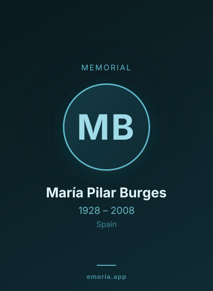 Memorial portrait of María Pilar Burges