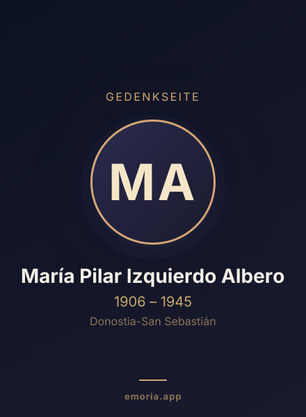 Gedenkportrait von María Pilar Izquierdo Albero