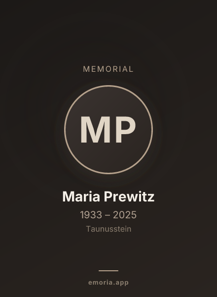 Memorial portrait of Maria Prewitz