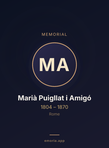 Memorial portrait of Marià Puigllat i Amigó