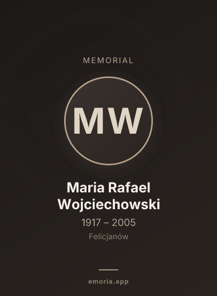 Memorial portrait of Maria Rafael Wojciechowski