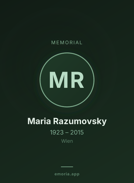 Memorial portrait of Maria Razumovsky