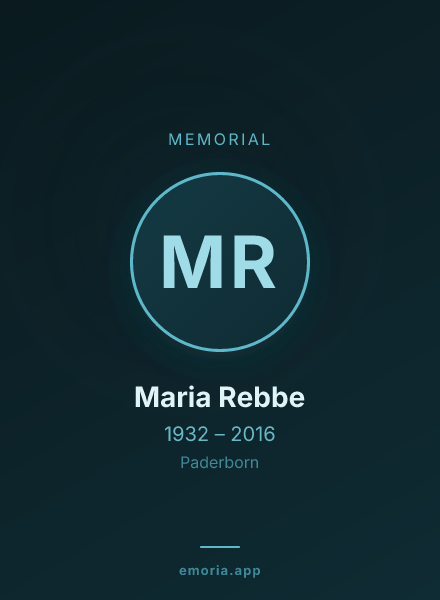 Memorial portrait of Maria Rebbe