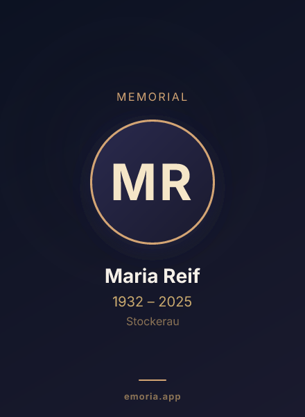 Memorial portrait of Maria Reif