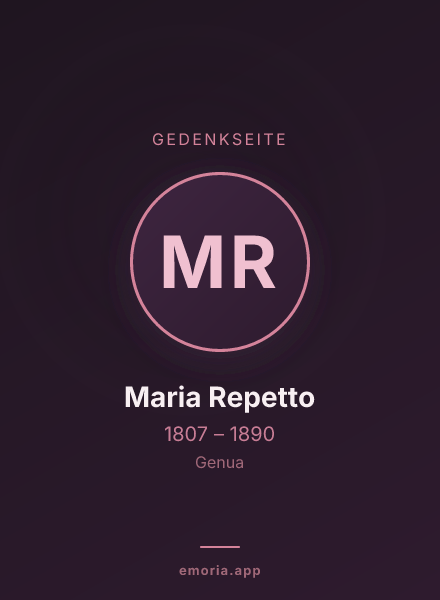 Gedenkportrait von Maria Repetto