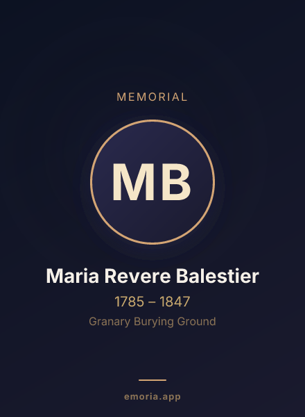 Memorial portrait of Maria Revere Balestier