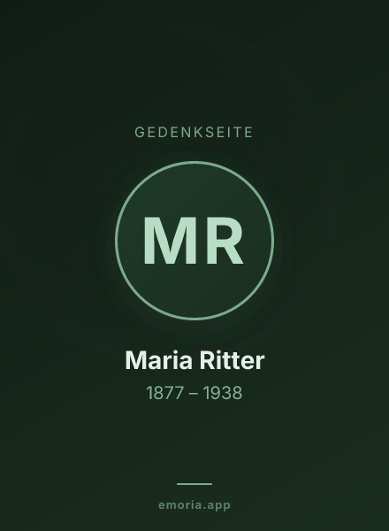 Gedenkportrait von Maria Ritter