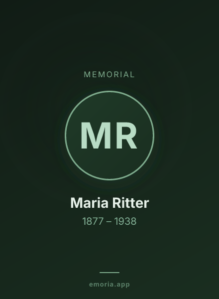 Memorial portrait of Maria Ritter