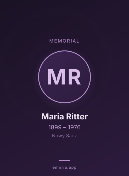Memorial portrait of Maria Ritter