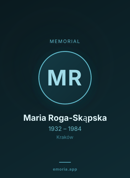 Memorial portrait of Maria Roga-Skąpska