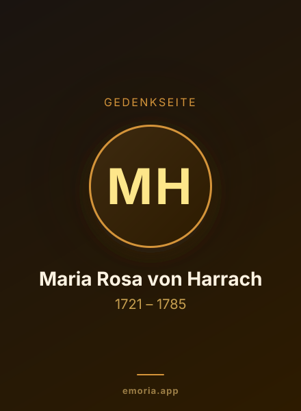 Gedenkportrait von Maria Rosa von Harrach