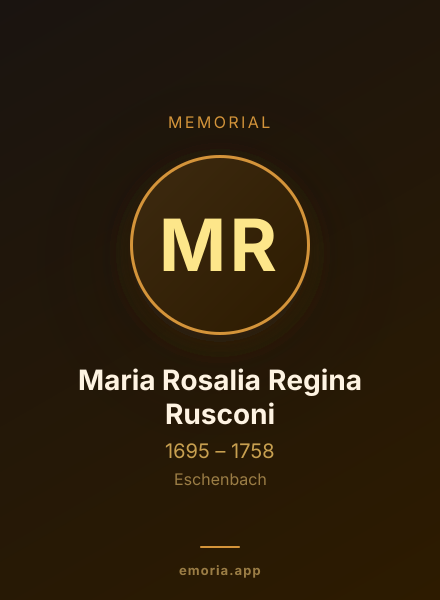 Memorial portrait of Maria Rosalia Regina Rusconi
