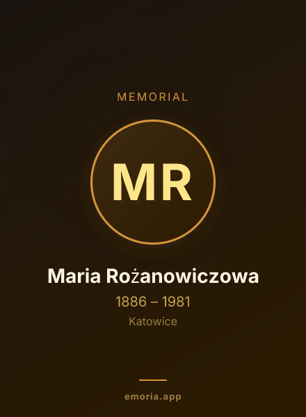 Memorial portrait of Maria Rożanowiczowa
