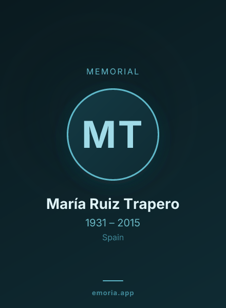 Memorial portrait of María Ruiz Trapero