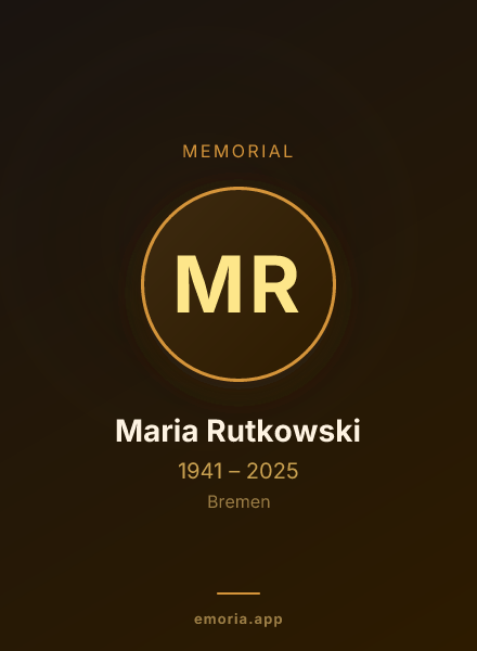 Memorial portrait of Maria Rutkowski