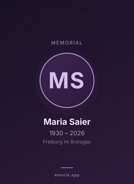 Memorial portrait of Maria Saier