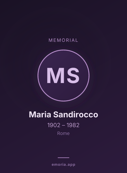 Memorial portrait of Maria Sandirocco