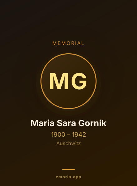 Memorial portrait of Maria Sara Gornik