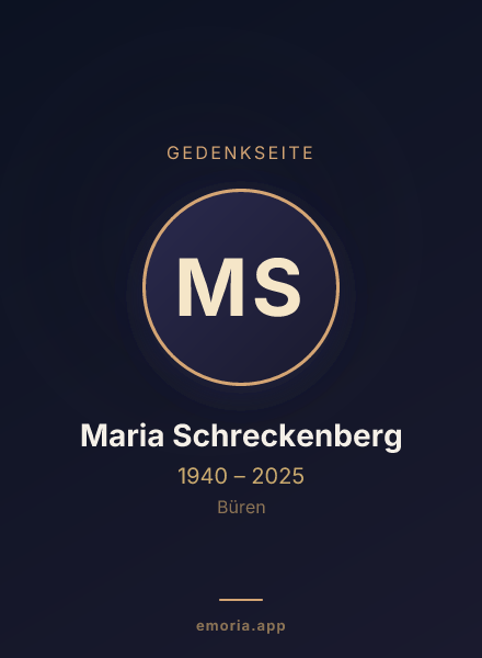 Gedenkportrait von Maria Schreckenberg
