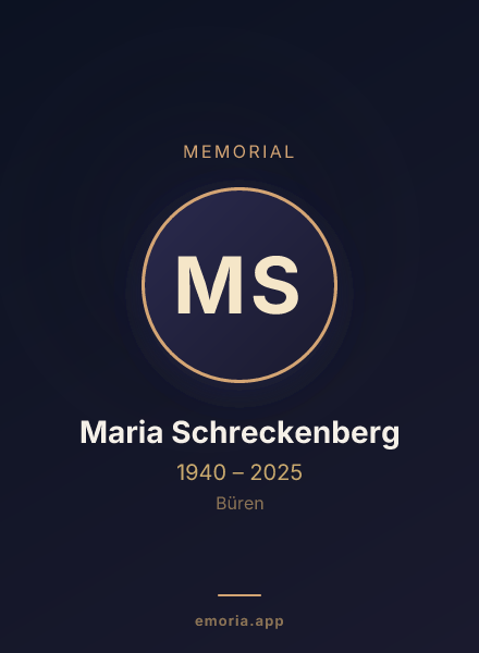 Memorial portrait of Maria Schreckenberg
