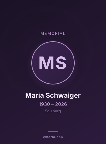 Memorial portrait of Maria Schwaiger