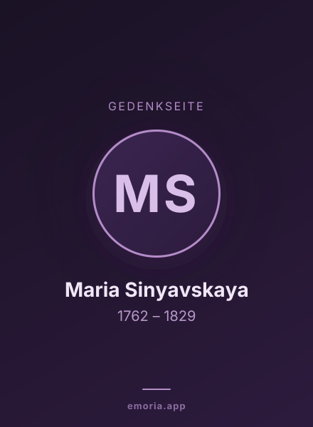 Gedenkportrait von Maria Sinyavskaya
