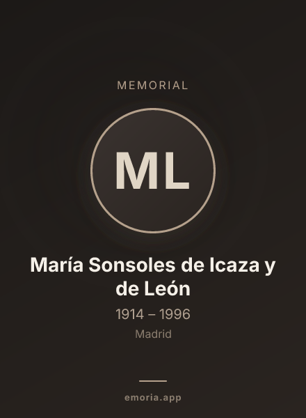 Memorial portrait of María Sonsoles de Icaza y de León